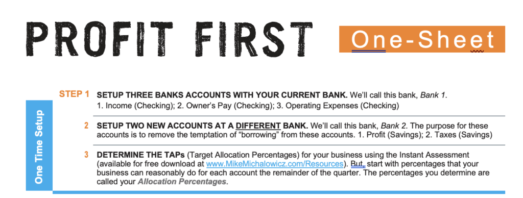 profit first bank accounts